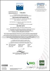 Certificato ISO 9001/2015